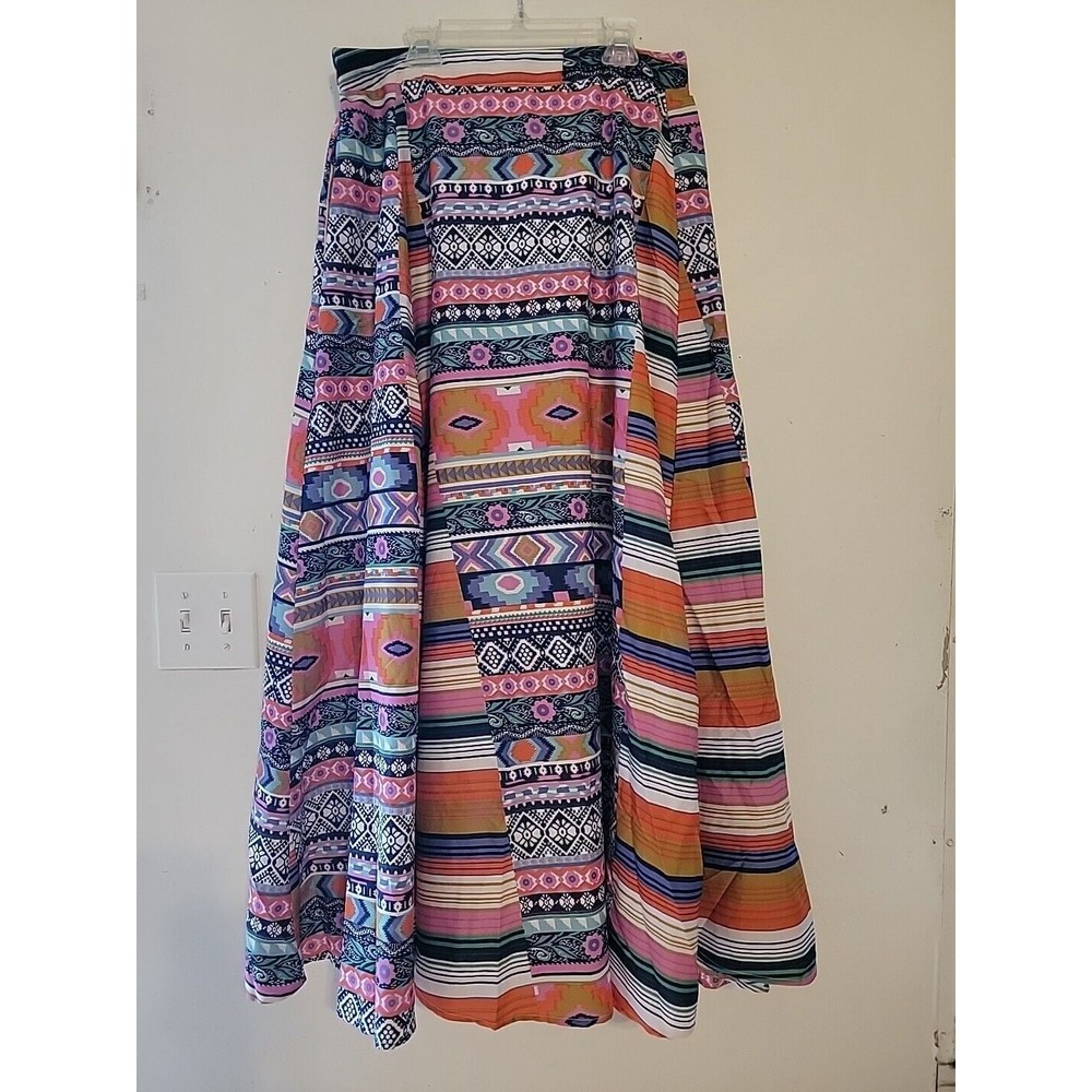 Flint & Moss Maxi skirt Colorful Cottagecore Tribal Festival Teacher